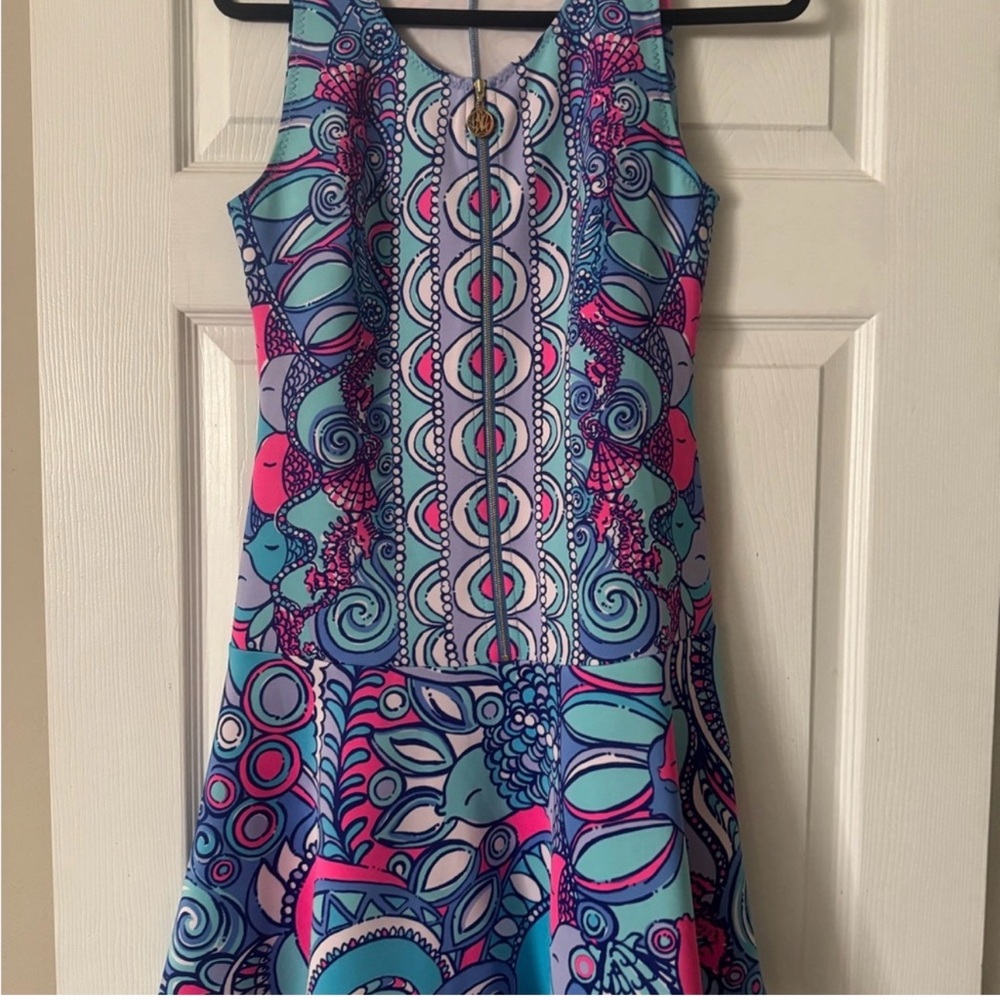 Lilly Pulitzer Mini Dress in Aqua, Pink & Blue Print